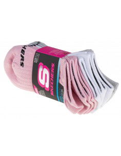 Skechers 6pk Girls Terry No Show S115059-PKGY