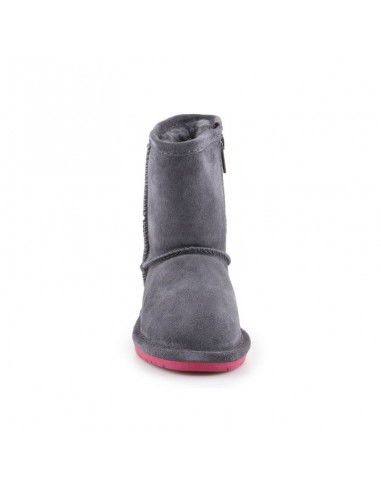 BearPaw Emma Toddler Zipper Jr 608TZ-903 Charcoal Pomberry winter shoes BearPaw Emma Toddler Zipper Jr 608TZ-903 Charcoal Pomberry winter shoes