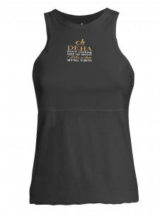 Deha Ribbed Halter Tank Top B64031-10009 Μαύρο