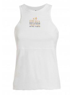 Deha Ribbed Halter Tank Top B64031-10001 Λευκό