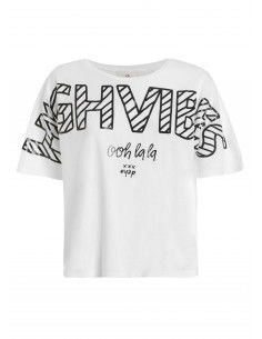 Deha Graphic T-Shirt D63671-10001 Λευκό