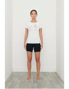 Deha Graphic Stretch T-Shirt A00141-10001 Λευκό 2