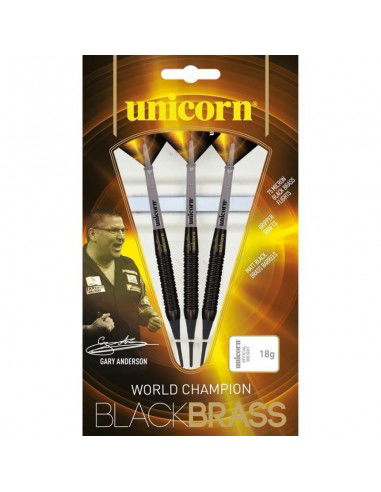 Unicorn Black Brass soft tip darts - Gary Anderson 16g: 23661 | 18g: 23662 Unicorn Black Brass soft tip darts - Gary Anderson 16g: 23661 | 18g: 23662
