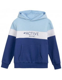 4F Παιδικό Φούτερ με Κουκούλα και Τσέπες Μπλε HJL22-JBLD002-33S