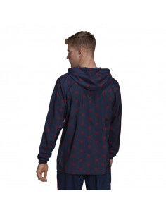 Adidas Arsenal Ανδρικό Μπουφάν Αντιανεμικό Collegiate Navy / Scarlet HB6011 2