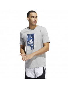 Adidas Badge Of Sport Courts Αθλητικό Ανδρικό T-shirt Γκρι με Λογότυπο HK6726