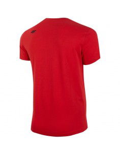 4F Ανδρικό T-shirt Κόκκινο Μονόχρωμο H4Z22-TSM352-62S 2