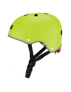 Globber Primo Lights 505-106 Παιδικό Κράνος για Ποδήλατο & Πατίνι Πράσινο με Ενσωματωμένο Φωτάκι LED