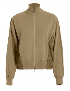 Deha Luxe Combined Full Zip Sweatshirt B7416365107 Μπέζ