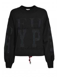 Deha Luxe Graphic Sweatshirt D7382110009 Μαύρο