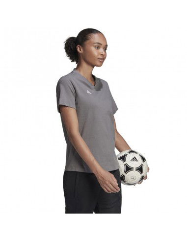 Adidas Entrada 22 Γυναικείο Αθλητικό T-shirt με V Λαιμόκοψη Γκρι HC0439 Adidas Entrada 22 Γυναικείο Αθλητικό T-shirt με V Λαιμόκοψη Γκρι HC0439