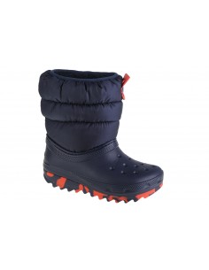 Crocs Παιδικές Γαλότσες με Εσωτερική Επένδυση Puff Μπλε 207684-410