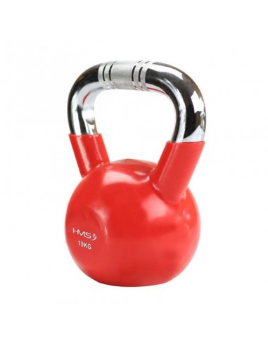 Kettlebell Cast Iron Knurled Chrome Handle HMS KTC06 RED