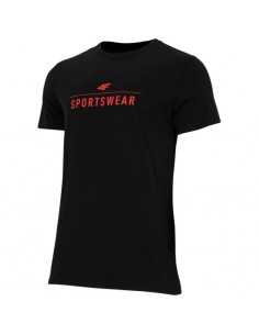 4F Ανδρικό T-shirt Μαύρο με Λογότυπο H4Z22-TSM354-21S