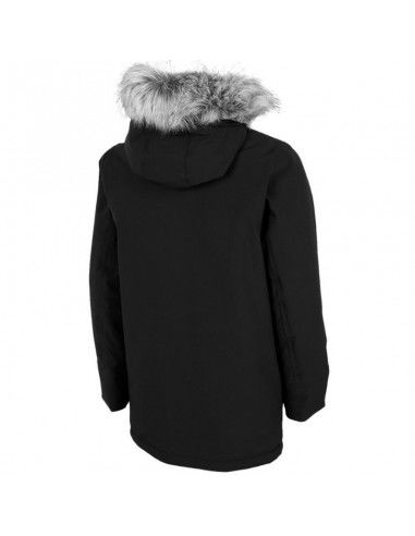 4F Παιδικό Παρκά Μακρύ με Κουκούλα Μαύρο HJZ22-JKUM001-20S 4F Παιδικό Παρκά Μακρύ με Κουκούλα Μαύρο HJZ22-JKUM001-20S