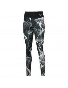 Mizuno Running Γυναικείο Μακρύ Κολάν Ψηλόμεσο Μαύρο J2GB270309