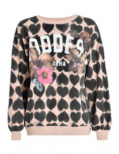 Deha Puff Sleeves Sweatshirt D7310165301 Ρόζ
