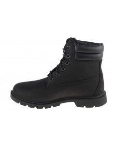 Timberland Linden Woods 6 In Δερμάτινα Γυναικεία Αρβυλάκια με Μεσαίο Τακούνι Μαύρα A2M28 2