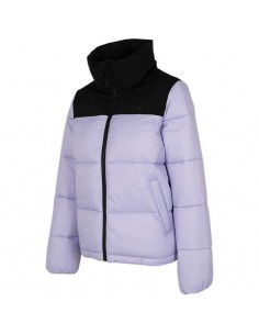 4F Κοντό Γυναικείο Puffer Μπουφάν για Χειμώνα Μωβ H4Z22-KUDP014-51S 2