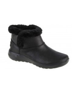 Skechers Γυναικεία Μποτάκια με Γούνα σε Μαύρο Χρώμα 144013-BBK