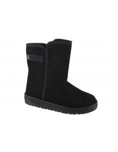 Big Star Suede Γυναικείες Μπότες Χιονιού με Γούνα Μαύρες KK274618