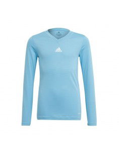 Adidas Παιδική Χειμερινή Μπλούζα Μακρυμάνικη Γαλάζια Team Base GN7512