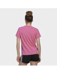 Adidas Γυναικείο Αθλητικό T-shirt Ριγέ Μπορντό HK0494 2