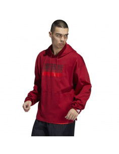 Adidas Ανδρικό Φούτερ με Κουκούλα και Τσέπες Κόκκινο HI5825