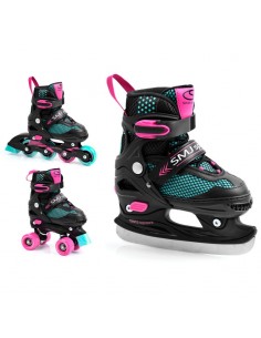 SMJ Sport BS-616TP Inline / Quad Rollers Μαύρα Ενηλίκων/Παιδικά