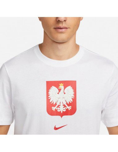Nike Poland Crest Ανδρικό T-shirt Λευκό με Στάμπα DH7604-100 Nike Poland Crest Ανδρικό T-shirt Λευκό με Στάμπα DH7604-100