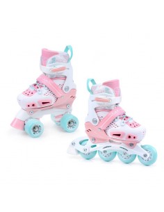 SMJ Sport ROL2001-1 Inline / Quad Αυξομειούμενα Rollers Ροζ Παιδικά