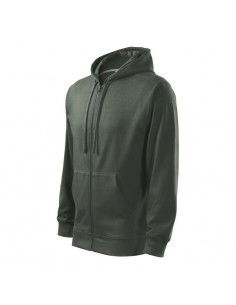 Malfini Ανδρική Φούτερ Ζακέτα με Κουκούλα και Τσέπες Πράσινη MLI-41067