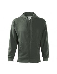 Malfini Ανδρική Φούτερ Ζακέτα με Κουκούλα και Τσέπες Πράσινη MLI-41067 2