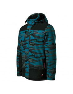 Rimeck Vertex Camo Ανδρικό Χειμωνιάτικο Μπουφάν Softshell Αδιάβροχο και Αντιανεμικό Μπλε MLI-W56C1