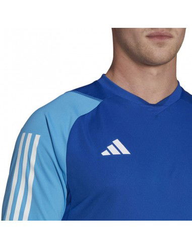Adidas Tiro 23 Competition Ανδρικό T-shirt Μπλε με Λογότυπο HU1296 Adidas Tiro 23 Competition Ανδρικό T-shirt Μπλε με Λογότυπο HU1296