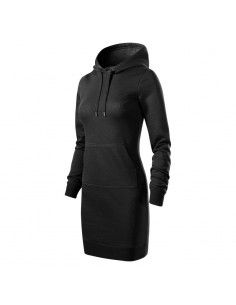 Malfini Mini Φόρεμα με Κουκούλα Μαύρο MLI-41901