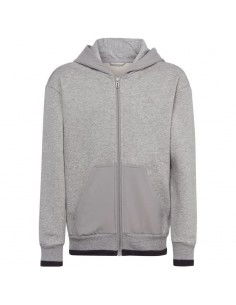 Adidas Ανδρική Φούτερ Ζακέτα με Κουκούλα Γκρι IC5008
