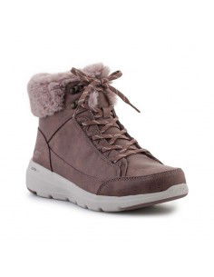 Skechers Glacial Ultra Cozyly Γυναικεία Μποτάκια Αστραγάλου με Γούνα Ροζ 144178-MVE