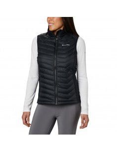 Columbia Powder Pass Κοντό Γυναικείο Αμάνικο Puffer Μπουφάν Μαύρο 1832222-012