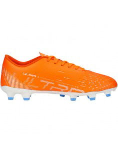 Puma Ultra Play FG/AG 107224-01 Χαμηλά Ποδοσφαιρικά Παπούτσια με Τάπες Ultra Orange / Puma White / Blue Glimmer