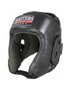 Sport Masters KTOP1 0217-02M Κάσκα Πυγμαχίας Ενηλίκων Aνοιχτού Τύπου Δερμάτινη Μαύρη 2