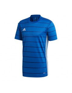 Adidas Campeon 21 Ανδρικό T-shirt Μπλε με Ρίγες FT6762