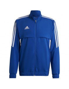 Adidas Condivo 22 Presentation Ανδρική Φούτερ Ζακέτα με Κουκούλα Μπλε HA6245