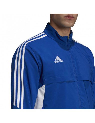 Adidas Condivo 22 Presentation Ανδρική Φούτερ Ζακέτα με Κουκούλα Μπλε HA6245 Adidas Condivo 22 Presentation Ανδρική Φούτερ Ζακέτα με Κουκούλα Μπλε HA6245