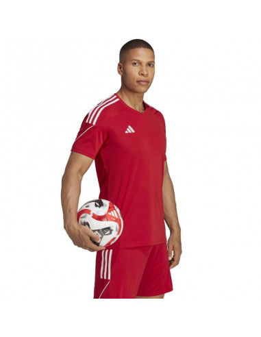 Adidas Tiro 23 League Αθλητικό Ανδρικό T-shirt Team Power Red 2 / White Μονόχρωμο HT6128 Adidas Tiro 23 League Αθλητικό Ανδρικό T-shirt Team Power Red 2 / White Μονόχρωμο HT6128
