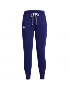 Under Armour Rival Παντελόνι Γυναικείας Φόρμας με Λάστιχο Navy Μπλε Fleece 1356416-468