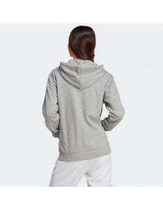 Adidas Essentials Γυναικεία Ζακέτα Φούτερ με Κουκούλα Γκρι IC9917 2