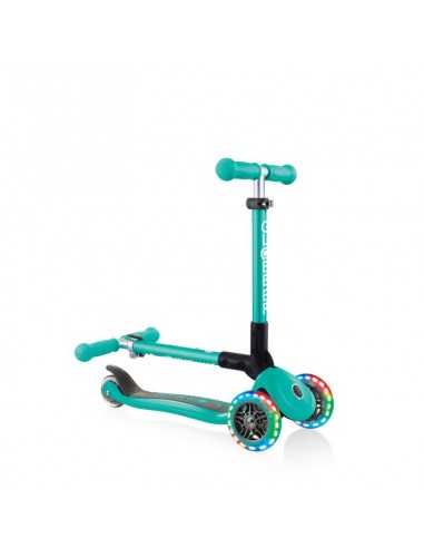 3wheel scooter Globber Foldable Lights Emerald Green Jr 437107 3wheel scooter Globber Foldable Lights Emerald Green Jr 437107