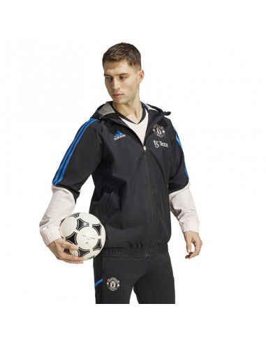 Adidas Manchester United Condivo 22 Αθλητικό Ανδρικό Μπουφάν Αδιάβροχο Black / Icey Pink HT4288 Adidas Manchester United Condivo 22 Αθλητικό Ανδρικό Μπουφάν Αδιάβροχο Black / Icey Pink HT4288