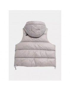 4F Κοντό Γυναικείο Αμάνικο Puffer Μπουφάν Μπεζ 4FSS23TDJAF092-82S 2